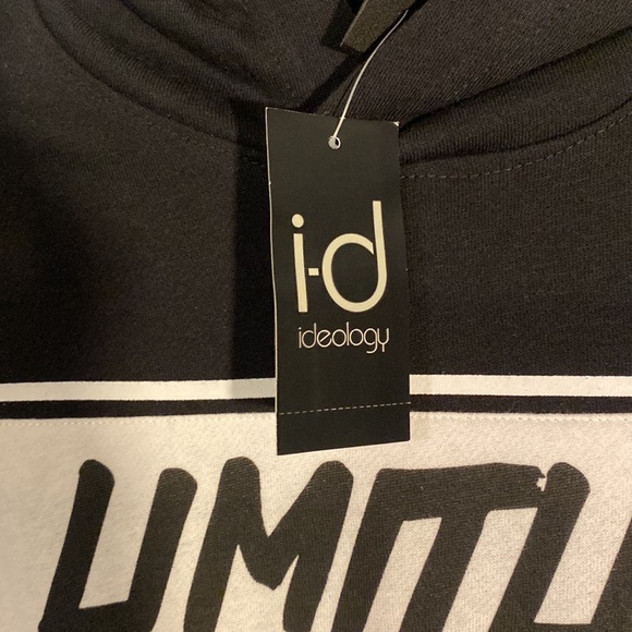Ideology Big Boys Colorblocked Pullover Hoodie Noir Limitless Medium NWT - Picture 4 of 11